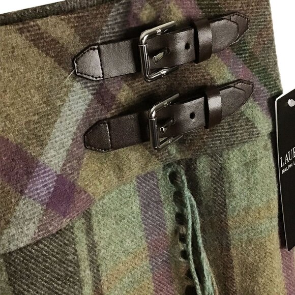 Lauren Ralph Lauren Plaid Fringe Trim Tweed Mini Skirt - Picture 6 of 13